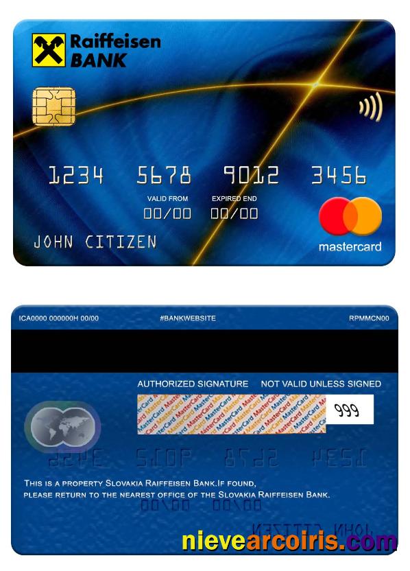 Slovakia Raiffeisen Bank mastercard